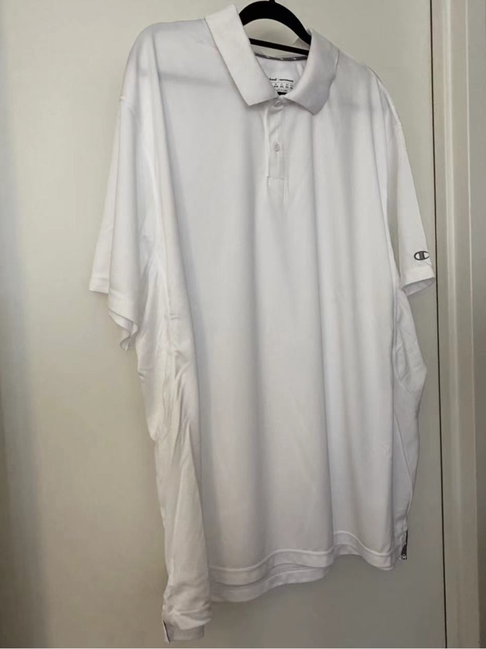 Men's Champion Performance Polo Shirt White Size 4XL